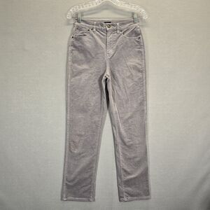 J.Crew Mid-Rise Favorite Fit Straight-Leg Grey Corduroy Pants Size 26 Stretch